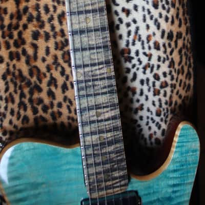 Telecaster Electric Guitar Project - Turquoise Flame Maple Top, Neck & Fretboard image 21