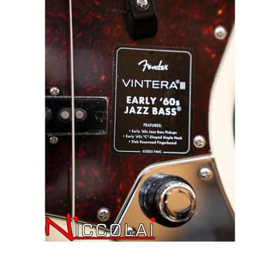 FENDER Vintera III Early '60s Jazz Bass Rosewood Fingerboard, Olympic White image 3