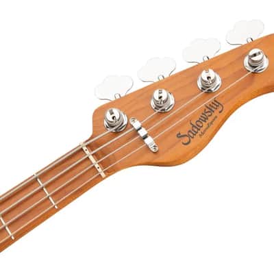Sadowsky MetroExpress 24-Fret Modern Bass, Roasted Maple Fingerboard, 4-String - Solid Sage Green Metallic High Polish image 7