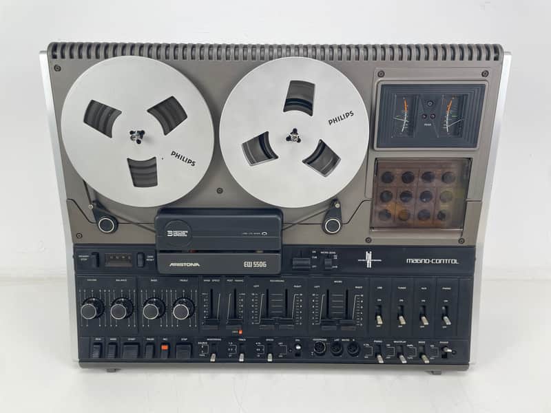 Aristona EW5506 (Philips N4506) - 3-Head Reel-to-Reel Recorder - Inc. Dust-Cover - New Belts image 1