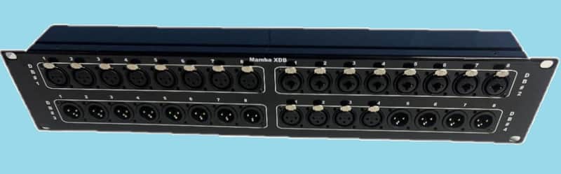 Mamba UDB_XLR - ULN-8 Custom Patch Bay 2RU [8 XLR F Mic in x 8 Line in x 8 out x 4x4 AES] image 1