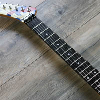 Vintage Signed Twice! ESP Kamikaze II George Lynch Signature 1988 Blue Camo + OHSC image 6