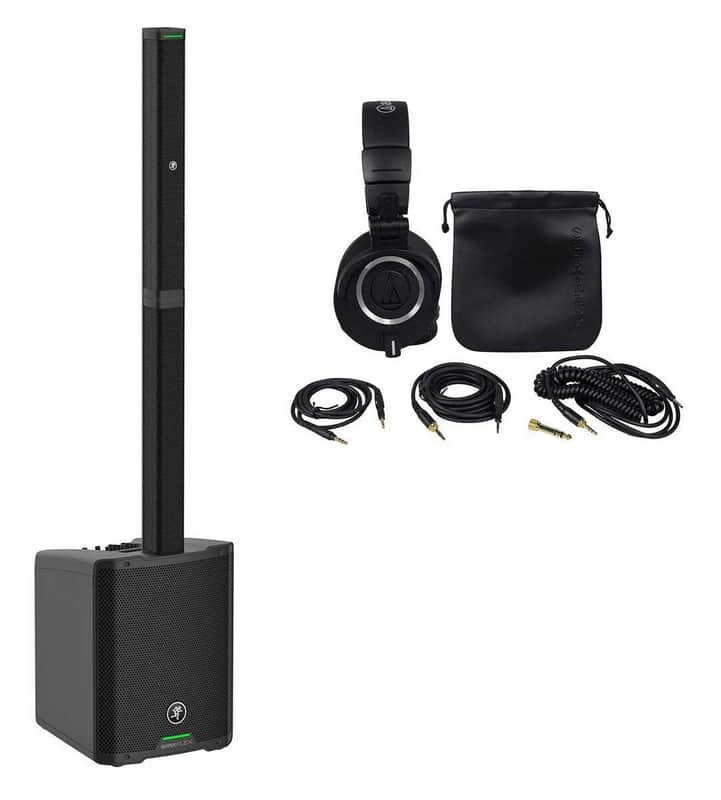 Mackie SRM-Flex 1300 Watt Line Array DJ Speaker PA System w/Sub+M50X Headphones image 1