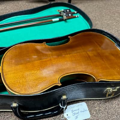 Used Vintage Early 1900s Strad Copy 4/4 full size Violin w/ case image 6