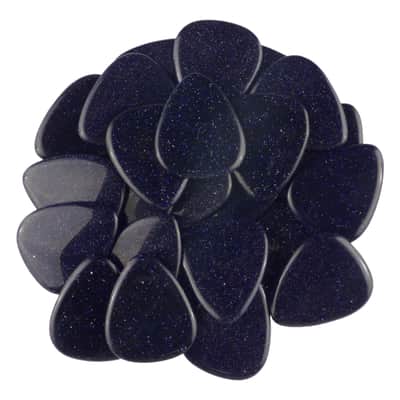 Blue Sandstone Stone Guitar Or Bass Pick - Specialty Handmade Gemstone Exotic Plectrum - 3 Pack New image 4