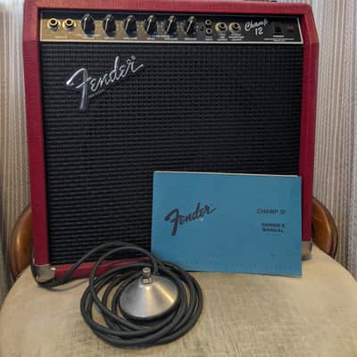 Fender Champ 12 1987 - Red Snakeskin image 1