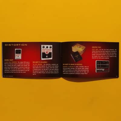Electro-Harmonix Sovtek Black Russian Big Muff π V8 w/wooden box, catalog & battery clip converter image 11
