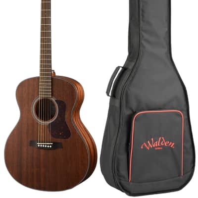 Walden *Pre-Order* Natura 500 Grand Auditorium Solid Mahogany Top Acoustic Electric Guitar in Open Pore Satin Natural Finish +GigBag | 6-String | Steel | G551E | Special Order | Authorized Dealer image 1