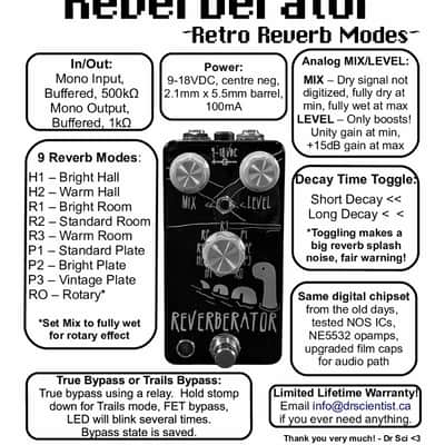 Dr. Scientist Mini Reverberator🎶9 Excellent Sounding Reverb Algorithms In A Compact Box! TV Deep Purple Sparkle Finish image 4