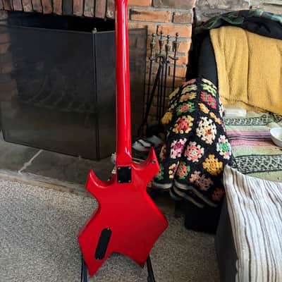 1990s BC Rich Warlock Bass - MIK - Rave Series - Red image 5