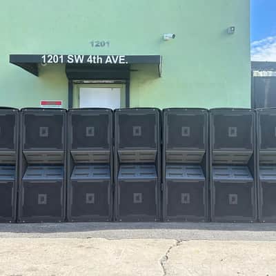 JBL VERTEC VT4889 3 WAY LINE ARRAY SPEAKERS W/ DOLLY & COVERS #343 (LOT OF 6) image 10