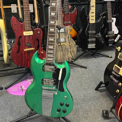 Vintage 30th Anniversary VS6 Electric Guitar with Vintage Style Vibrato ~ Green Metalflake image 1