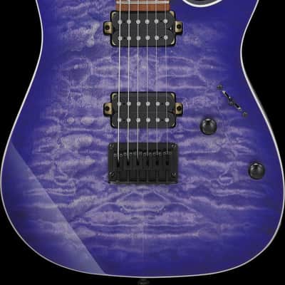 Ibanez RG421QM-CBB RG Electric Guitar 6-String - Cerulean Blue Burst image 13