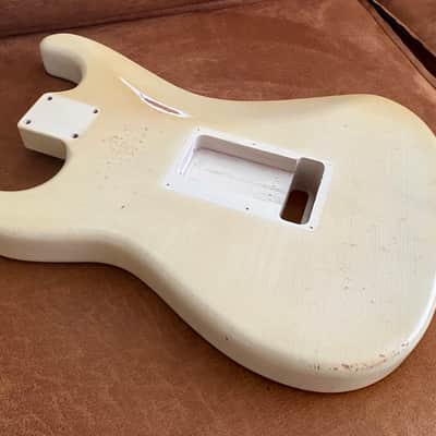Golden Era Aged Guitars - Olympic White Strat Body image 6