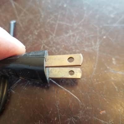 Nikkei one (1) 117V Power Cord Electric Cable cut Japan Vintage non-polarized black 1940s-1960s image 4