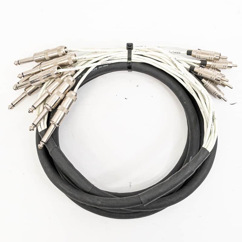 ProCo AccuLink 8-Channel RCA to 1/4" TS Snake Cable 8ft Studio Audio Recording image 1