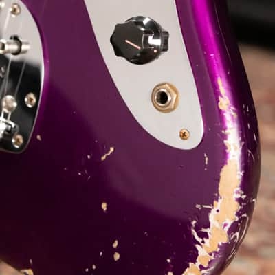 Fender Custom Shop 1965 Jaguar Heavy Relic Electric Guitar - Faded Purple Metallic with Hardshell Case image 17