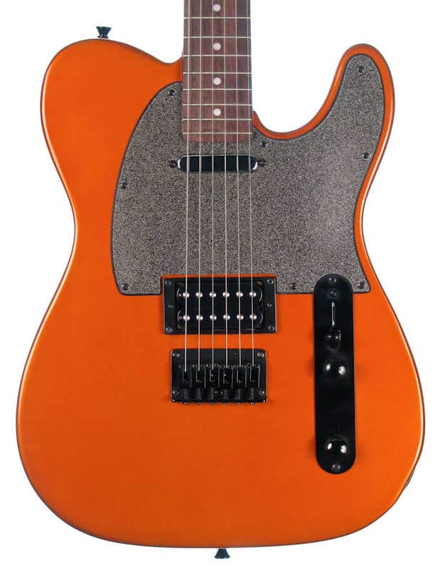Fender Squier Bullet Telecaster HS Metallic Orange with Black | Reverb