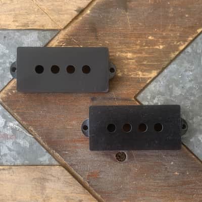 Real Life Relics Black Precision P Bass® Pickup Covers (Set of 2)   [DB1] image 2