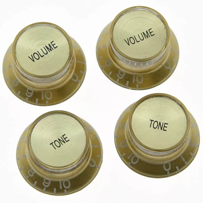 Les Paul, Epiphone, SG Gold Reflector Top Hat Knobs (Set of 4) image 1