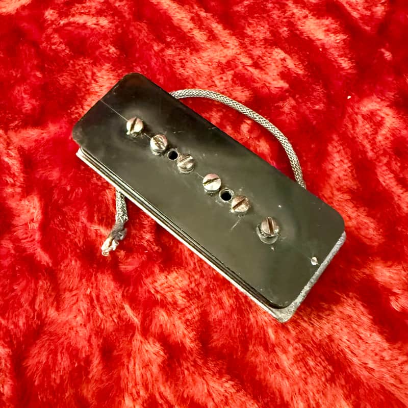 Gibson P90 Les Paul deluxe, JR guitar pickup c 1960 - Black bobbin epiphone crestwood wilshire corner les paul image 1