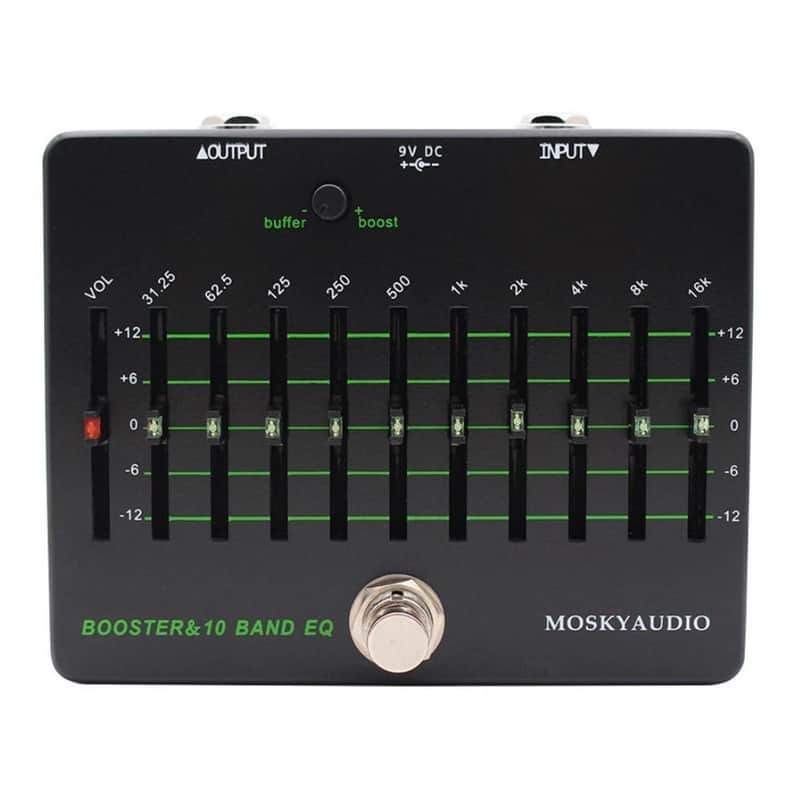 MOSKY BOOSTER & 10 Band Equalizer Pedal EQ Clean Buffer Booster 31.25Hz-16kHz image 1
