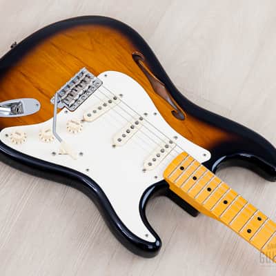 2018 Fender Eric Johnson Signature Stratocaster Thinline Sunburst w/ Case, Tags & CoA image 9