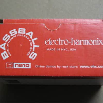 kind of lightly handled Electro-Harmonix EMPTY CARDBOARD BOX and original Owner's Manual ONLY for Nano BASSBALLS Twin Dynamic Filters for Bass (NO pedal, NO warranty / registration paperwork) 2010s image 8