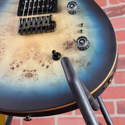 PRS SE Custom 24-08 Exotic Electric Guitar - Lake Blue Midnight Burst image 4