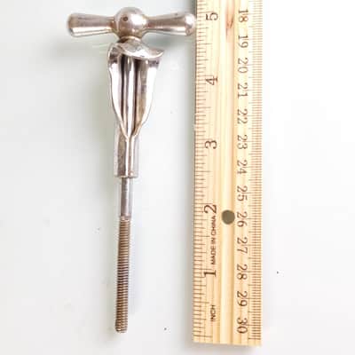 Leedy&Ludwig "L"Bowtie Bass-Drum Tension T-Rods+Claws Vintage Nickel Bow-Tie USA image 3
