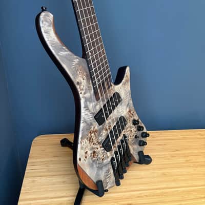 Ibanez EHB1505MS Bass Guitar, 5 String, Mahogany Body, Panga Panga Neck & Fingerboard - Black Ice Flat image 3