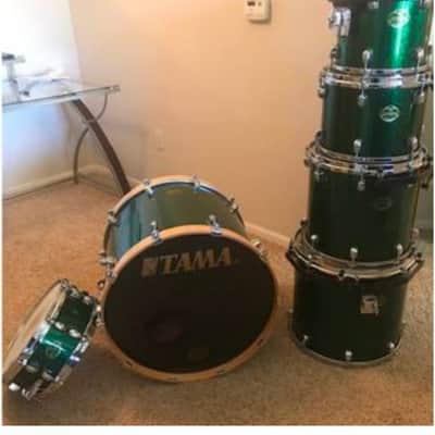 Tama  Starclassic  Maple Green Sparkle Laquer 2000 image 1