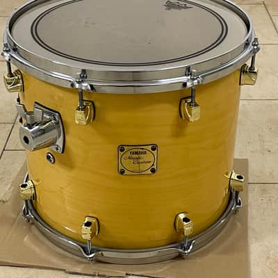 Yamaha Maple custom gold lugs 14x12 tom Blonde natural image 6