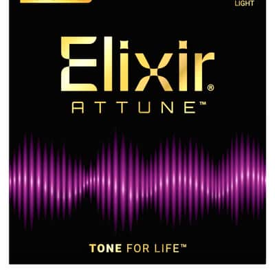 Elixir Attune Acoustic Phosphor Bronze Guitar Strings Light .012-.053 image 1
