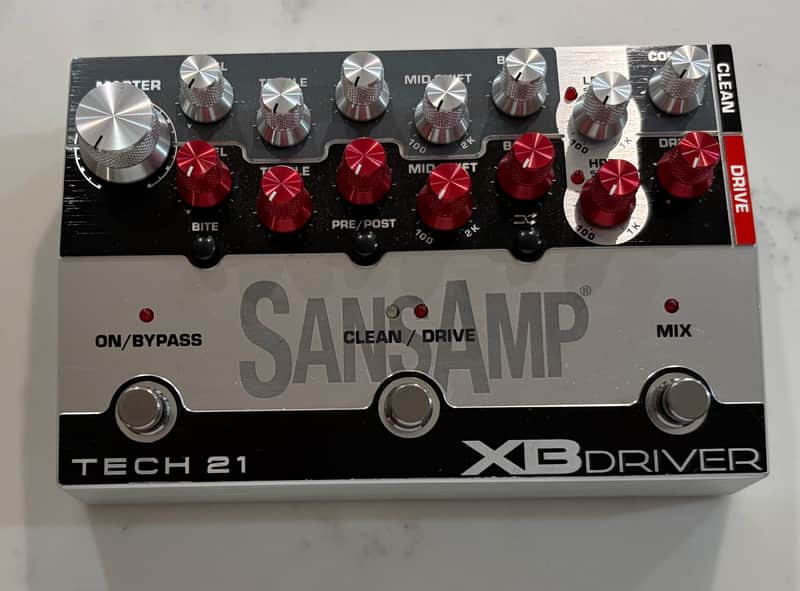 Tech 21 SansAmp XB Driver Bass Preamp 2020's - silver, Near Mint condition image 1
