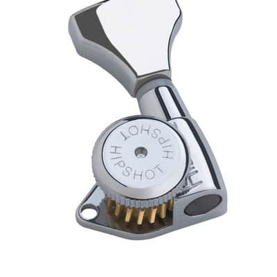 Hipshot Grip-Lock Open 18:1 6 inline Chrome Lefty locking Staggered tuners 6K1GL0CT-Stag
