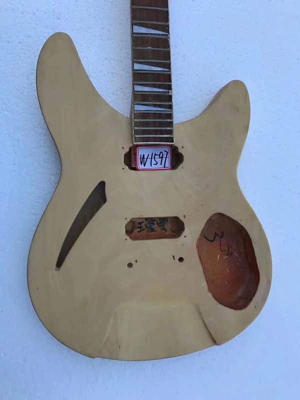 Unfinished 12 String Electric Guitar Body with Neck and Rosewood Fingerboard image 1