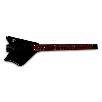 BootLegger Guitar Spade Black Headless With Stiletto Case & Flask image 19