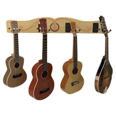 4 Ukulele & Mandolin Wall Rack - The Pro-File­™ | Wall Mounted Multi Hanger | Made in U.S.A. image 4