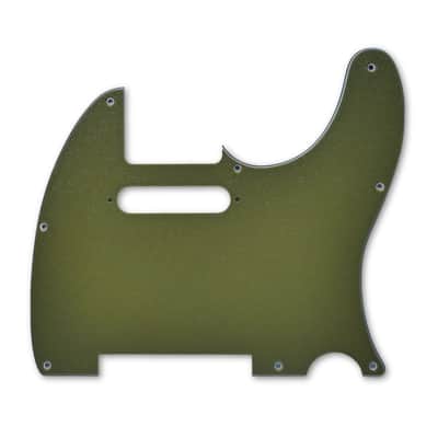 Custom 8-Hole Telecaster Pickguard - Artisan Series - Textured Olive Drab Green image 4