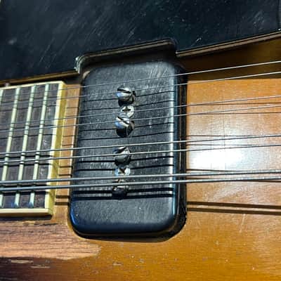 1959 Gibson EM-200 Florentine Electric Mandolin sunburst image 11