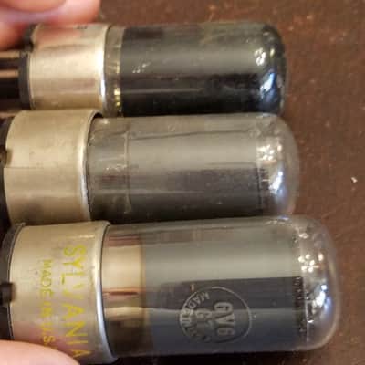 Raytheon etc. ONE (1) 6V6GT Beam Power AT1000 TESTED Vacuum Tubes greyglass metal base 6V6 Audio 1940-1946 image 3