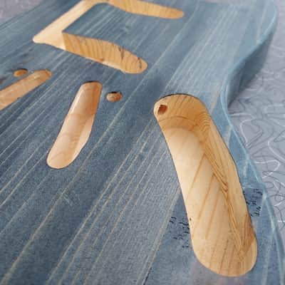 Guitar Body Mustang Style Nitro Finish Barncaster Pinecaster Nomoonlaser image 3