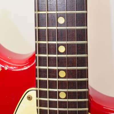 Vintage 1965 Fender Mustang Electric Guitar, Dakota Red w/ Case image 8