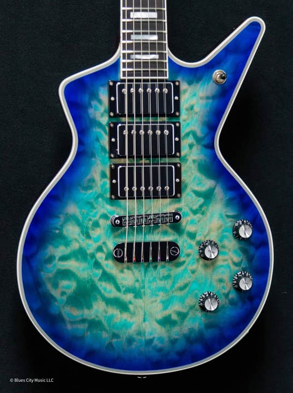 Dean - USA - Custom - Time Capsule Cadillac - Ocean Blue Burst - 3 Pickups - w/OHSC - Call for Best Price !!! image 1
