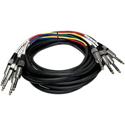 Seismic Audio SASRT-4x25 - 4 Channel 25 Foot 1/4 Inch TRS Snake Cable image 2