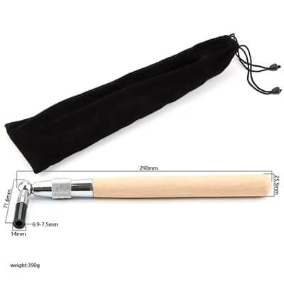 Piano Tuning Hammer Lever – Solid Wood Handle Tuning Wrench with Velvet Storage Bag for Precision Piano Maintenance image 2