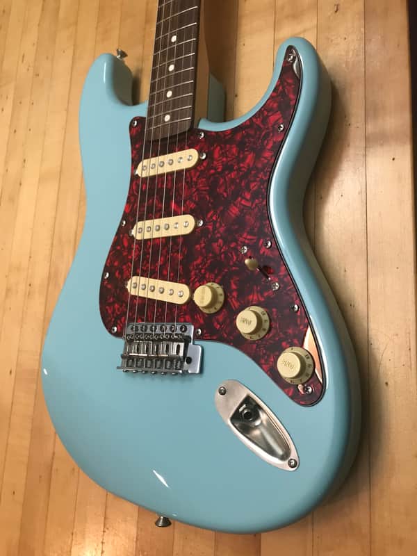 Fender Partscaster Strat Sonic Blue w Red Tortoiseshell image 1