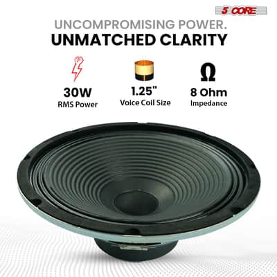 5 Core 10 Inch Guitar Speaker 60W Replacement 8 Ohm Amplifier Cabinet Driver image 3