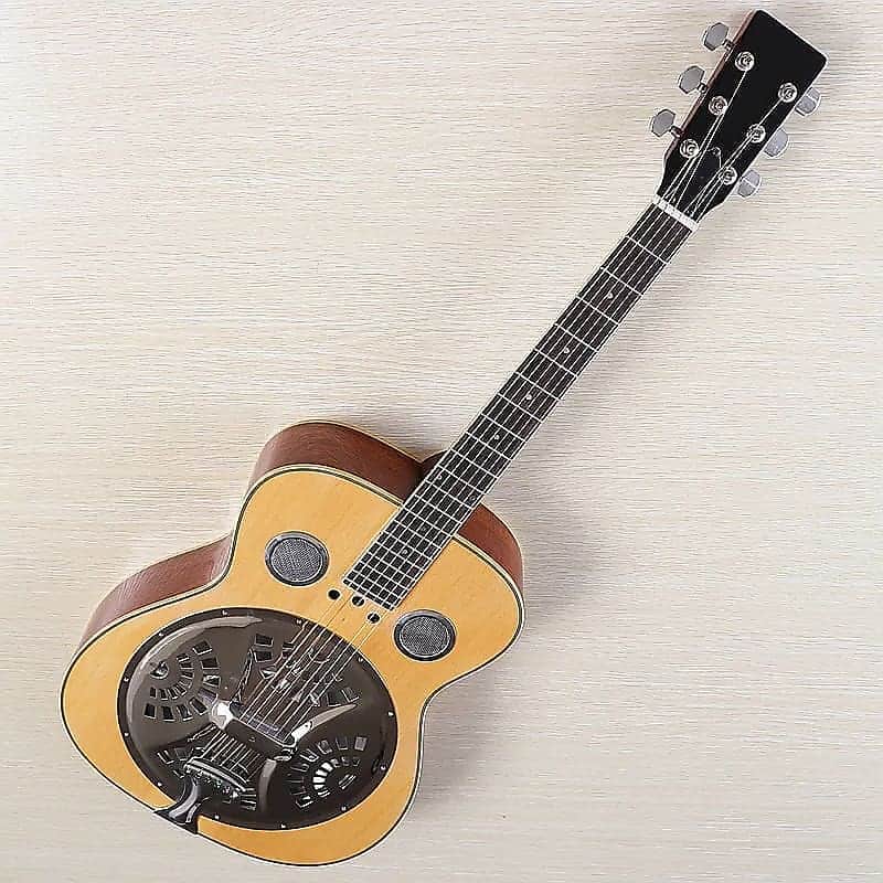Electric Acoustic Resonator Guitar, Laminated Spruce Top Body, Mahogany Neck image 1